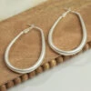 Pear Hoop Earrings