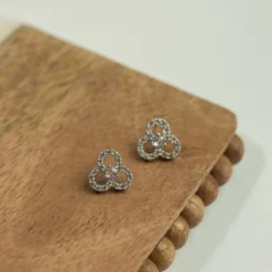 Sparkling Trio Stud Earrings