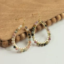 Seeded Pears Dangle Earrings