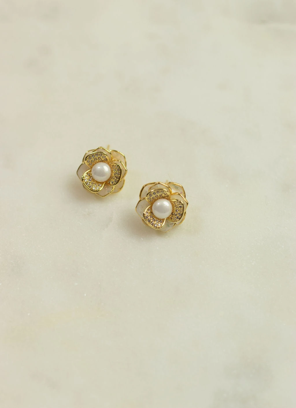 Pearl Bloom Stud Earrings 2 Pearl Bloom Stud Earrings - Image 2