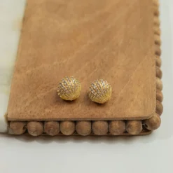 Clam Stud Earrings 5 Clam Stud Earrings -Women's Clothing Store IMG 7823