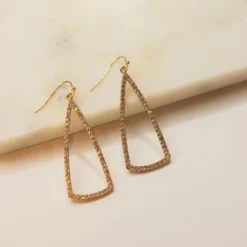 Glazed Triangle Dangle Earrings