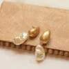 Pearl Teardrop Droop Earrings