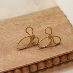 Knotted Bow Stud Earrings
