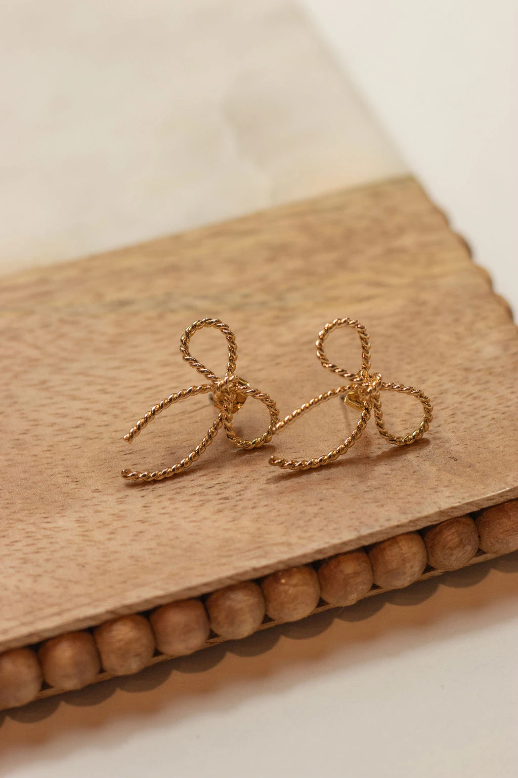 Knotted Bow Stud Earrings 1 Knotted Bow Stud Earrings