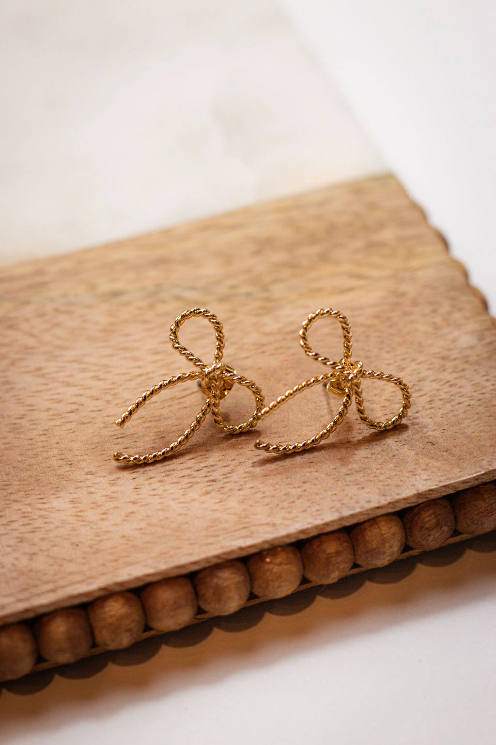 Knotted Bow Stud Earrings 2 Knotted Bow Stud Earrings - Image 2