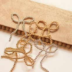 All Wrapped Up Bow Stud Earrings -Women's Clothing Store IMG 8060