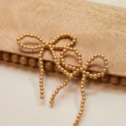 All Wrapped Up Bow Stud Earrings -Women's Clothing Store IMG 8061