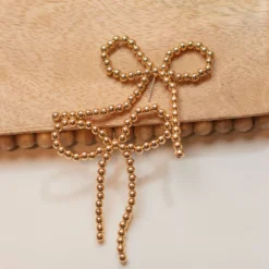 All Wrapped Up Bow Stud Earrings -Women's Clothing Store IMG 8063