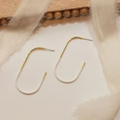 Dipped Hoop Earrings -Women's Clothing Store IMG 8215