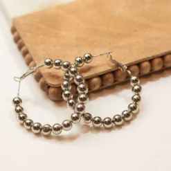 Hard On The Heart Hoop Earrings