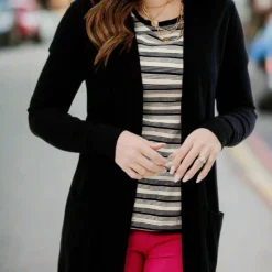 Gradient Striped Solid Collar Tee 9 Gradient Striped Solid Collar Tee -Women's Clothing Store JAN2025BECCA0146