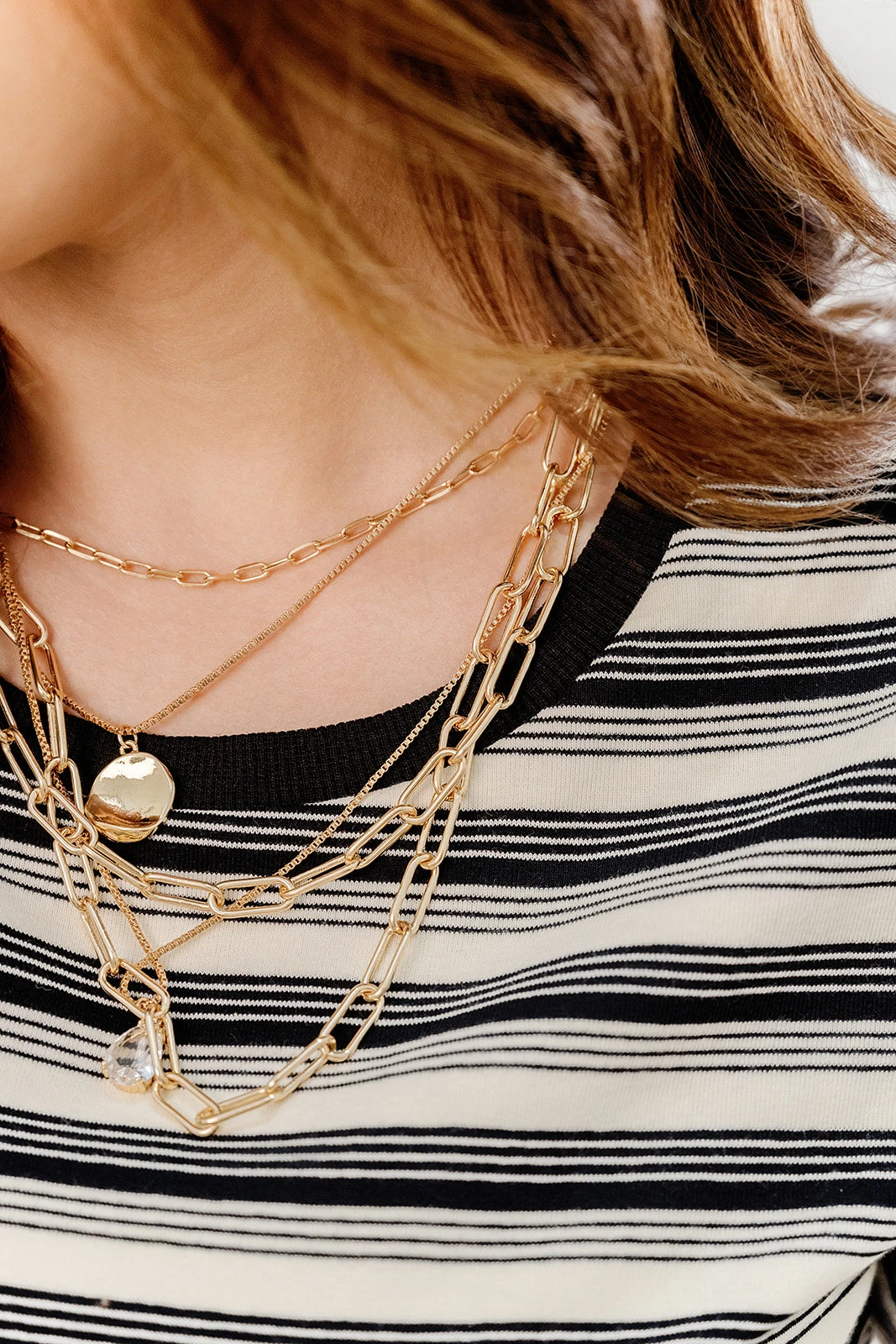 Gradient Striped Solid Collar Tee 6 Gradient Striped Solid Collar Tee - Image 6