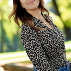 Sketched Floral Cinched Trim Midi Dress -Women's Clothing Store JAN2025BECCA0429