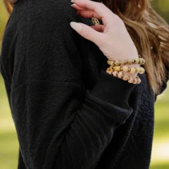 Paisley Textured Sweatshirt -Women's Clothing Store JAN2025BECCA0482