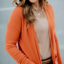 Heathered Micro Striped Tee -Women's Clothing Store JAN2025BECCA0535