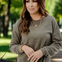 Paisley Textured Sweatshirt