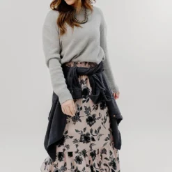 Everyday Ribbed Trim Sweater -Women's Clothing Store JAN 2025BECCA0085