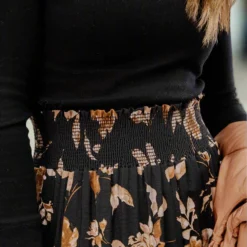 Vintage Roses Ruffle Bottom Maxi Skirt -Women's Clothing Store JAN 2025BECCA0253