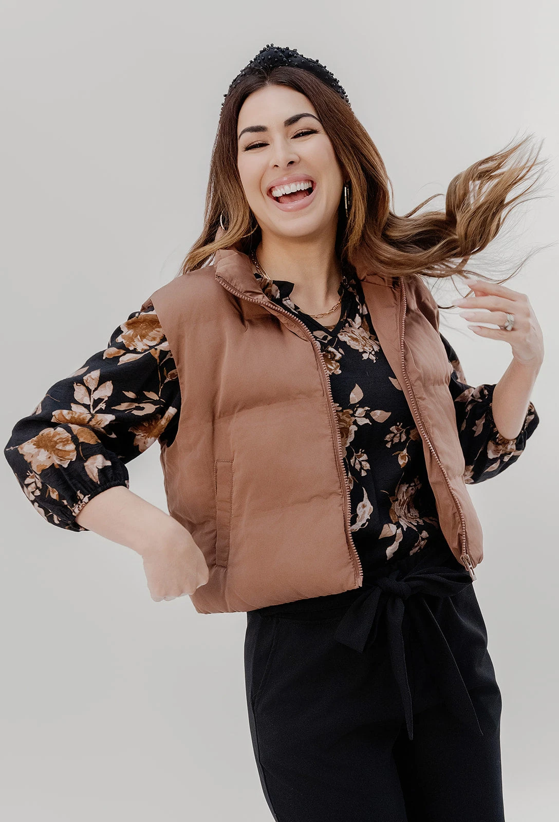 Vintage Roses 3/4 Sleeve V Blouse 7 Vintage Roses 3/4 Sleeve V Blouse - Image 7