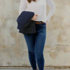 Ribbed Gathered Shoulder Long Sleeve Tee 23 Ribbed Gathered Shoulder Long Sleeve Tee -Women's Clothing Store JAN 2025BECCA0598