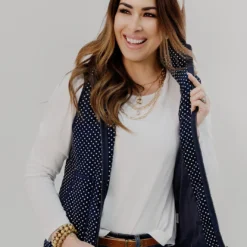 Solid Outlined Polka Dot Vest 39 Solid Outlined Polka Dot Vest -Women's Clothing Store JAN 2025BECCA0604