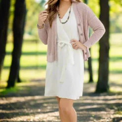 Woven Button Accented Cardigan 23 Woven Button Accented Cardigan -Women's Clothing Store JANweek3 becca0044