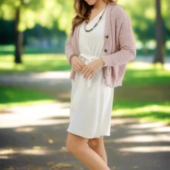 Woven Button Accented Cardigan 24 Woven Button Accented Cardigan -Women's Clothing Store JANweek3 becca0045