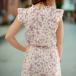 Playful Daisies Tie Waist Dress -Women's Clothing Store JANweek3 becca0092