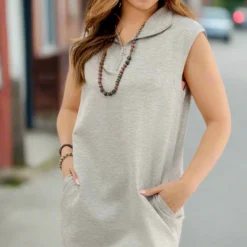 Quarter Zip Dual Pocket Active Dress