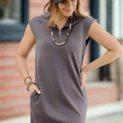 Quarter Zip Dual Pocket Active Dress 15 Quarter Zip Dual Pocket Active Dress -Women's Clothing Store JANweek3 becca0170