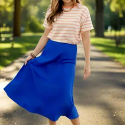 Everyday Midi Skirt -Women's Clothing Store JANweek3 becca0251