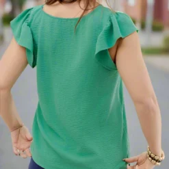 Chic Flutter Sleeve Blouse -Women's Clothing Store JANweek3 becca0434