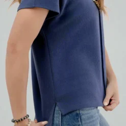 Lightly Ribbed Mid Seam Tee -Women's Clothing Store JANweek3 becca0499