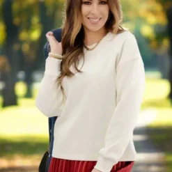 Bold Stitched Sweatshirt 26 Bold Stitched Sweatshirt -Women's Clothing Store JANweek3 becca0573