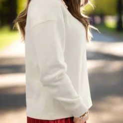 Bold Stitched Sweatshirt 28 Bold Stitched Sweatshirt -Women's Clothing Store JANweek3 becca0579