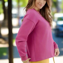 Bold Stitched Sweatshirt 32 Bold Stitched Sweatshirt -Women's Clothing Store JANweek3 becca0618