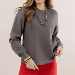 Bold Stitched Sweatshirt 38 Bold Stitched Sweatshirt -Women's Clothing Store JANweek3 becca0679