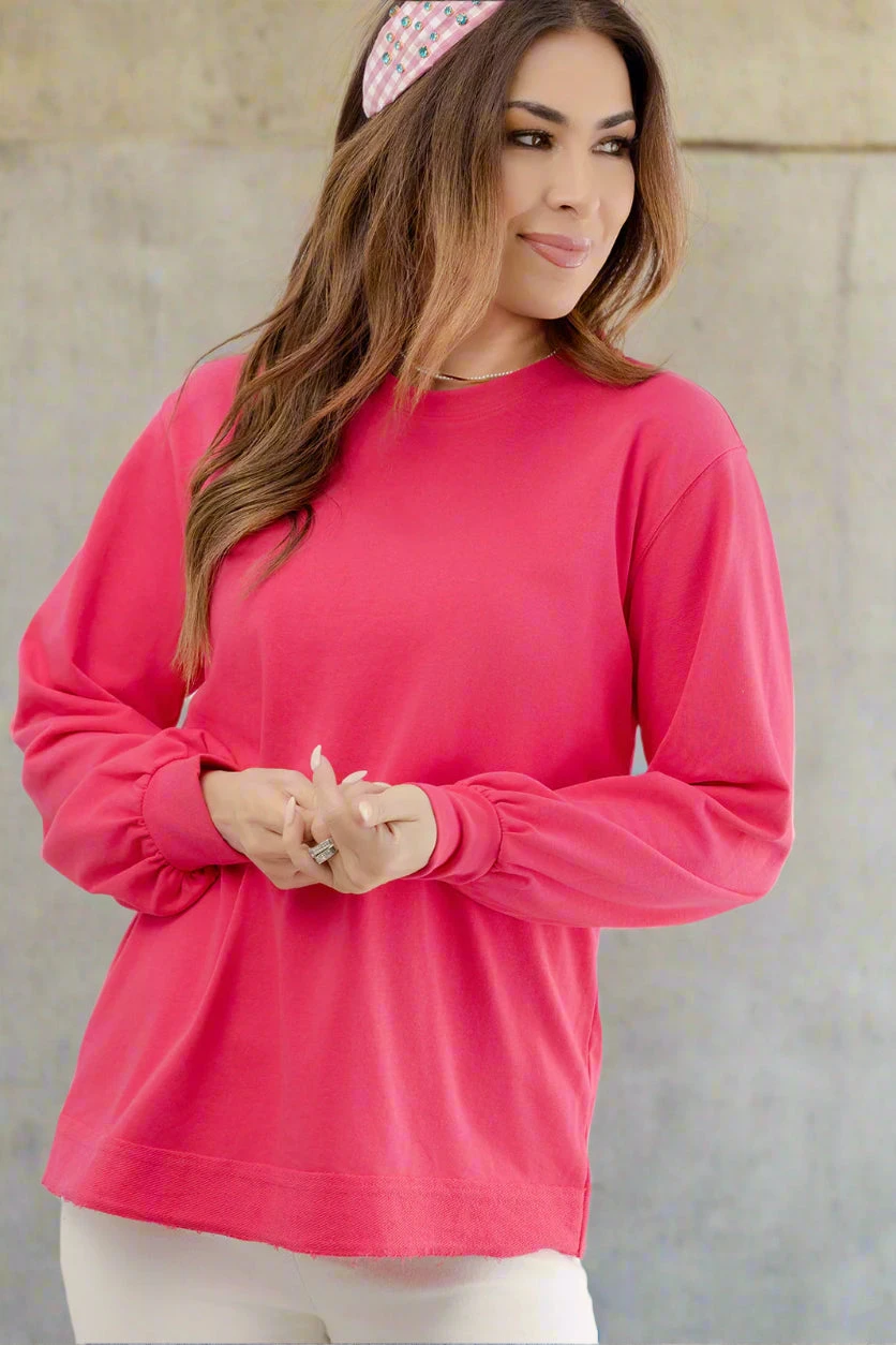 Simple Raw Edge Sweatshirt 1 Simple Raw Edge Sweatshirt