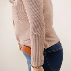 Heavily Ribbed Single Pocket Shacket -Women's Clothing Store Jan2nd week0023