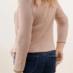 Heavily Ribbed Single Pocket Shacket -Women's Clothing Store Jan2nd week0025