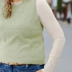 Subtle Flowers Knit Tank 14 Subtle Flowers Knit Tank -Women's Clothing Store Jan2nd week0146