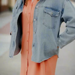 Classy Button Down Dress -Women's Clothing Store Jan2nd week0155