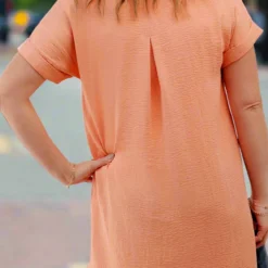 Classy Button Down Dress -Women's Clothing Store Jan2nd week0158