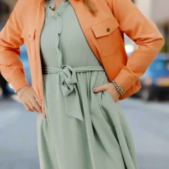 Ruffled Tie Waist Tank Dress -Women's Clothing Store Jan2nd week0168