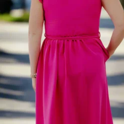 Ruffled Tie Waist Tank Dress -Women's Clothing Store Jan2nd week0177