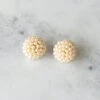 Clustered Pearl Stud Earrings