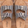 Corky's Dash Navy Natural Stripe Sandals
