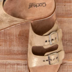 Corky's Dash Gold Washed Metallic Sandals