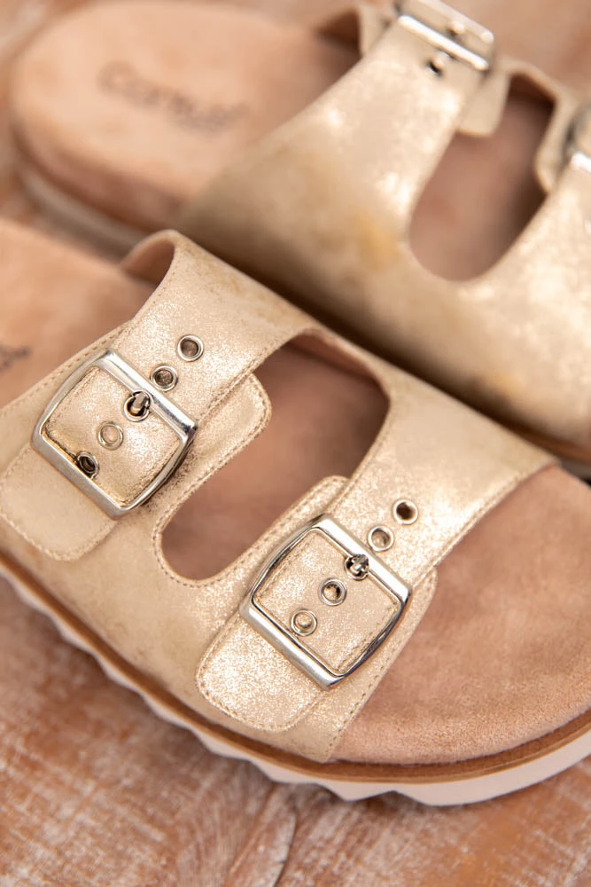 Corky's Dash Gold Washed Metallic Sandals 4 Corky's Dash Gold Washed Metallic Sandals - Image 4
